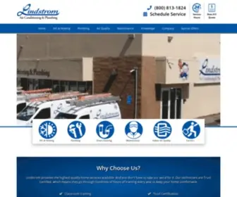 Lindstromair.com(Lindstrom Air Conditioning & Plumbing) Screenshot