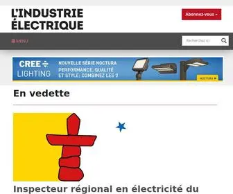 Lindustrieelectrique.ca(Trade publication for all aquaculture industry professionals in North America) Screenshot