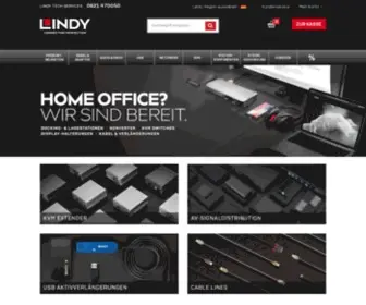 Lindy.de(USB, HDMI, Netzwerk, AV, KVM, Switches, Kabel, Stecker und Adapter von LINDY Deutschland) Screenshot