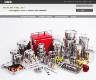 Lindysstainless.com(Onyx Stainless Steel Storage Containers) Screenshot