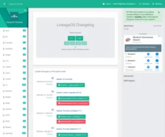 Lineageoslog.com(This page) Screenshot