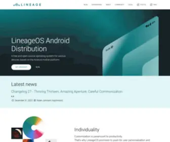 Lineageos.org(LineageOS Android Distribution) Screenshot
