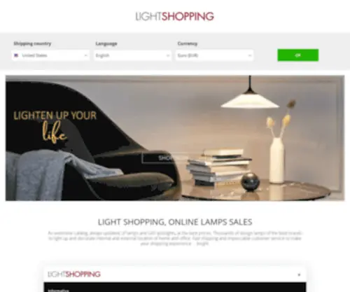 LinealightStore.com(International) Screenshot