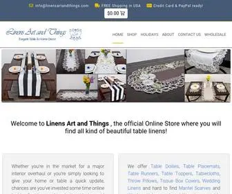 Linensartandthings.com(Tablecloths Linens Store) Screenshot