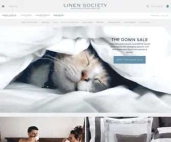 Linensociety.com(Our luxury linen and bath collections are the finest around the globe) Screenshot