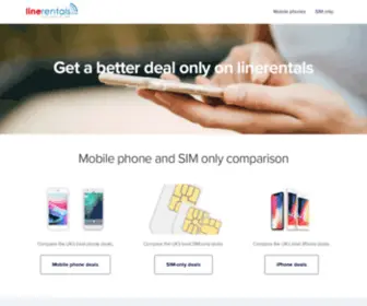 Linerentals.co.uk(Compare Cheapest Pay Monthly uk Mobile Phone Contracts Deals) Screenshot