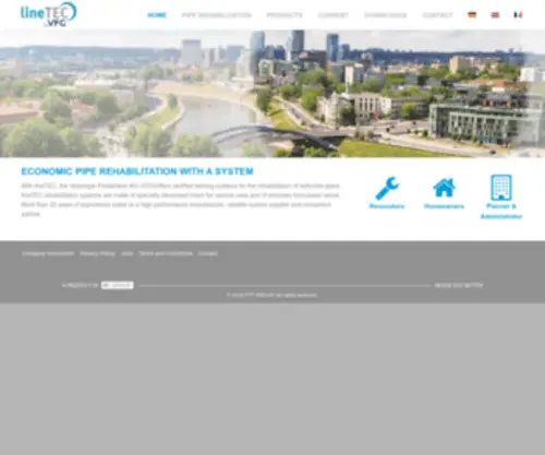 Linetec.info(De}Unter der Marke lineTEC bietet die Vereinigte Filzfabriken AG (VFG)) Screenshot