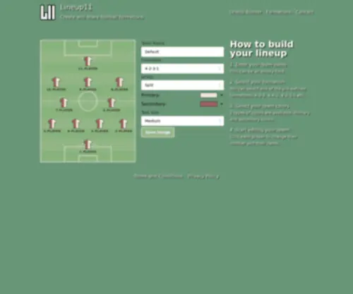 Lineup11.net(Football Lineup Builder) Screenshot