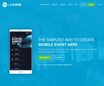Lineupr.com(Create Event Apps in Minutes by Yourself) Screenshot