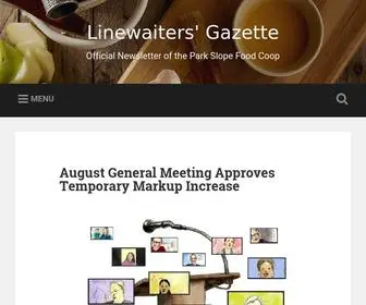 Linewaitersgazette.com(Official Newsletter of the Park Slope Food Coop) Screenshot