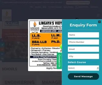 Lingayasuniversity.edu.in(Lingaya’s Vidyapeeth) Screenshot