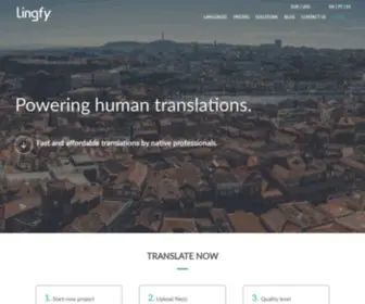 Lingfy.com(Powering human translations) Screenshot