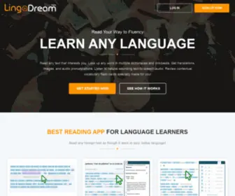 Lingodream.com(Best Reading App for Language Learners) Screenshot