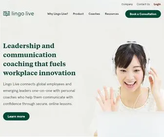 Lingolive.com(Lingo Live offers 1:1 leadership skills coaching) Screenshot