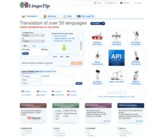 Lingotip.com(LingoTip Translation Services) Screenshot