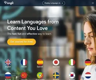 Lingq.com(Learn languages online) Screenshot