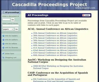 Lingref.com(Cascadilla Proceedings Project) Screenshot