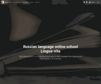 Lingua-Vita.com(Lingua-vita online school of the Russian language) Screenshot