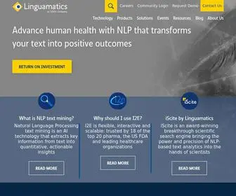 Linguamatics.com(Linguamatics agile natural language processing (NLP)) Screenshot