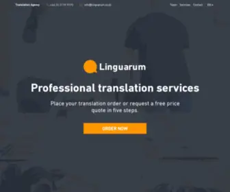 Linguarum.co.uk(High-quality language solutions with a focus on security and confidentiality) Screenshot