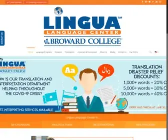 Linguaschool.com(Lingua Language Center Fort Lauderdale) Screenshot