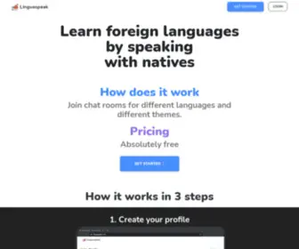 Linguaspeak.com(Practice Speaking English Online Free) Screenshot