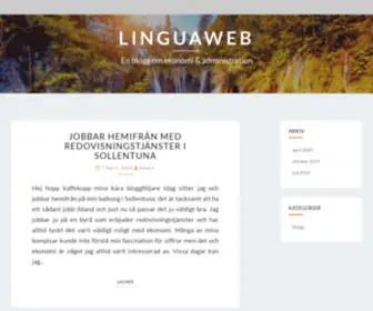 Linguaweb.se(En blogg om ekonomi & administration) Screenshot