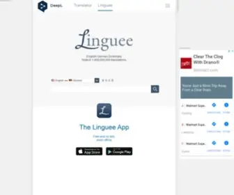 Linguee.co.uk(Dictionary for German) Screenshot