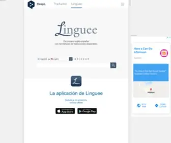 Linguee.com.ar(Diccionario español) Screenshot