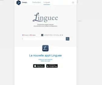 Linguee.fr(Dictionnaire anglais) Screenshot