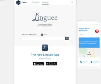 Linguee.se(Svensk ordbok och sökmotor med 200 miljoner exempelmeningar från mänskliga översättare. Språk) Screenshot