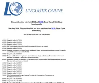 Linguistik-Online.net(Linguistik online) Screenshot