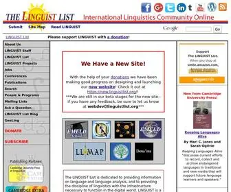 Linguistlist.org(LINGUIST List) Screenshot