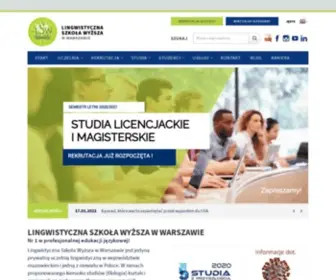 Lingwistyka.edu.pl(Lingwistyczna Szkoła Wyższa w Warszawie) Screenshot