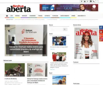 Linhaaberta.com(Revista Brasileira nos EUA) Screenshot