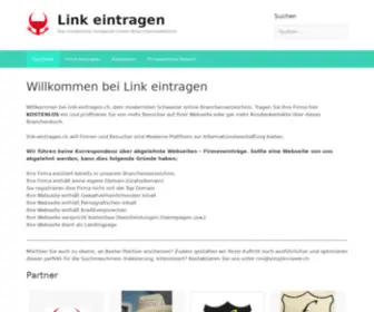 Link-Eintragen.ch(Willkommen bei Link eintragen) Screenshot