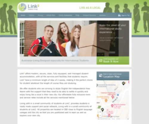 Link2.com.au(Link2 Student Living) Screenshot