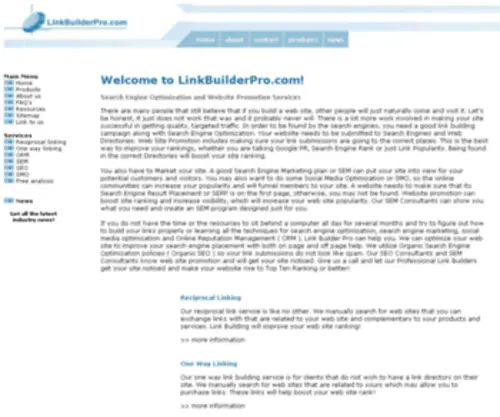 Linkbuilderpro.com(Link building) Screenshot