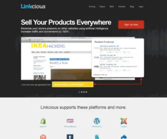 Linkcious.com(Linkcious Related Products) Screenshot