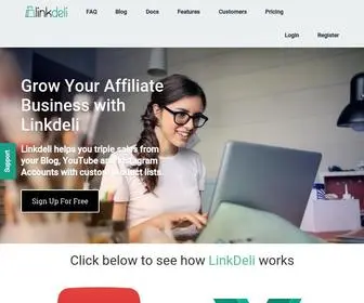 Linkdeli.com(Time saving affiliate links) Screenshot