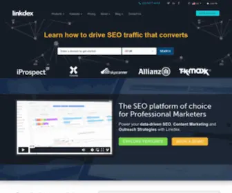 Linkdex.com(The SEO platform of choice for Professional Marketers) Screenshot