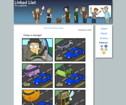 Linkedlistcomic.com(Linked List) Screenshot