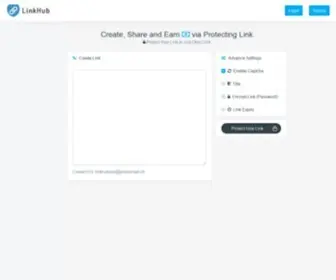 Linkhub.icu(Protect Your Link In Just One) Screenshot