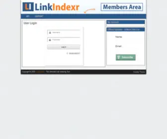 Linkindexr.info(Members Area) Screenshot