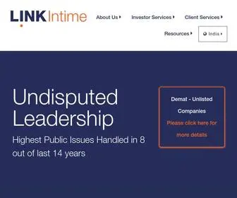 Linkintime.co.in(Link Intime India Pvt Ltd) Screenshot
