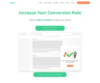 Linkiro.com(Add a CTA to links you share) Screenshot