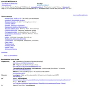 Linkliste-Arbeitsrecht.ch(ZAV-Fachgruppe Arbeitsrecht) Screenshot