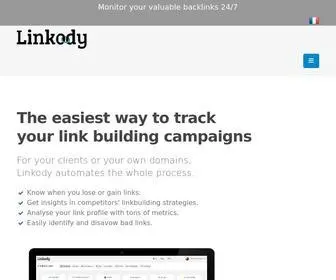 Linkody.com(Backlink Tracker by Linkody) Screenshot