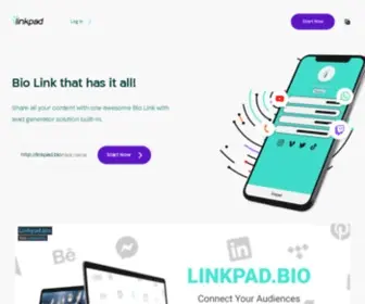 Linkpad.bio(Bio link) Screenshot