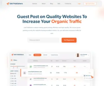 Linkpublishers.com(Buy & Sell Guest Post Marketplace) Screenshot